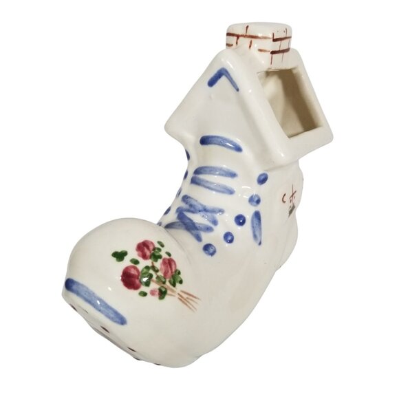 Vintage Shoe Planter Hand Painted Old Woman in a Shoe Nursery Rhyme Theme - Picture 9 of 15